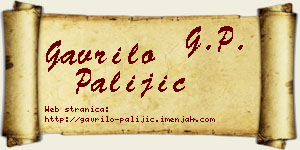 Gavrilo Palijić vizit kartica